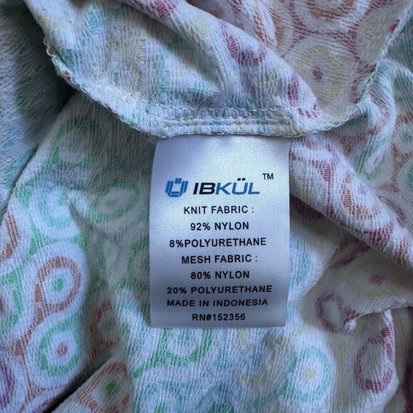 IBKUL Women‎ L Colorful Geometric Sun Shirt Cooling Vented Outdoors Golf - Picture 4 of 7